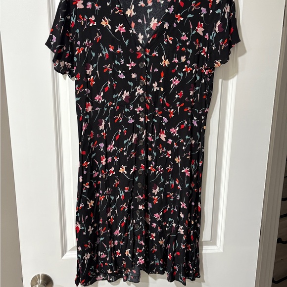 Madewell Button-Front Mini Dress in Drifting Flowers - Picture 4 of 8